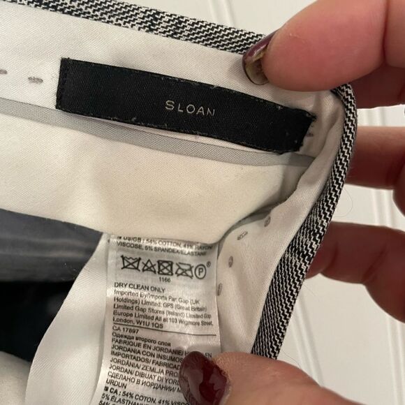 Banana Republic Sloan gray & black slacks, size 00 petite. - Picture 5 of 8